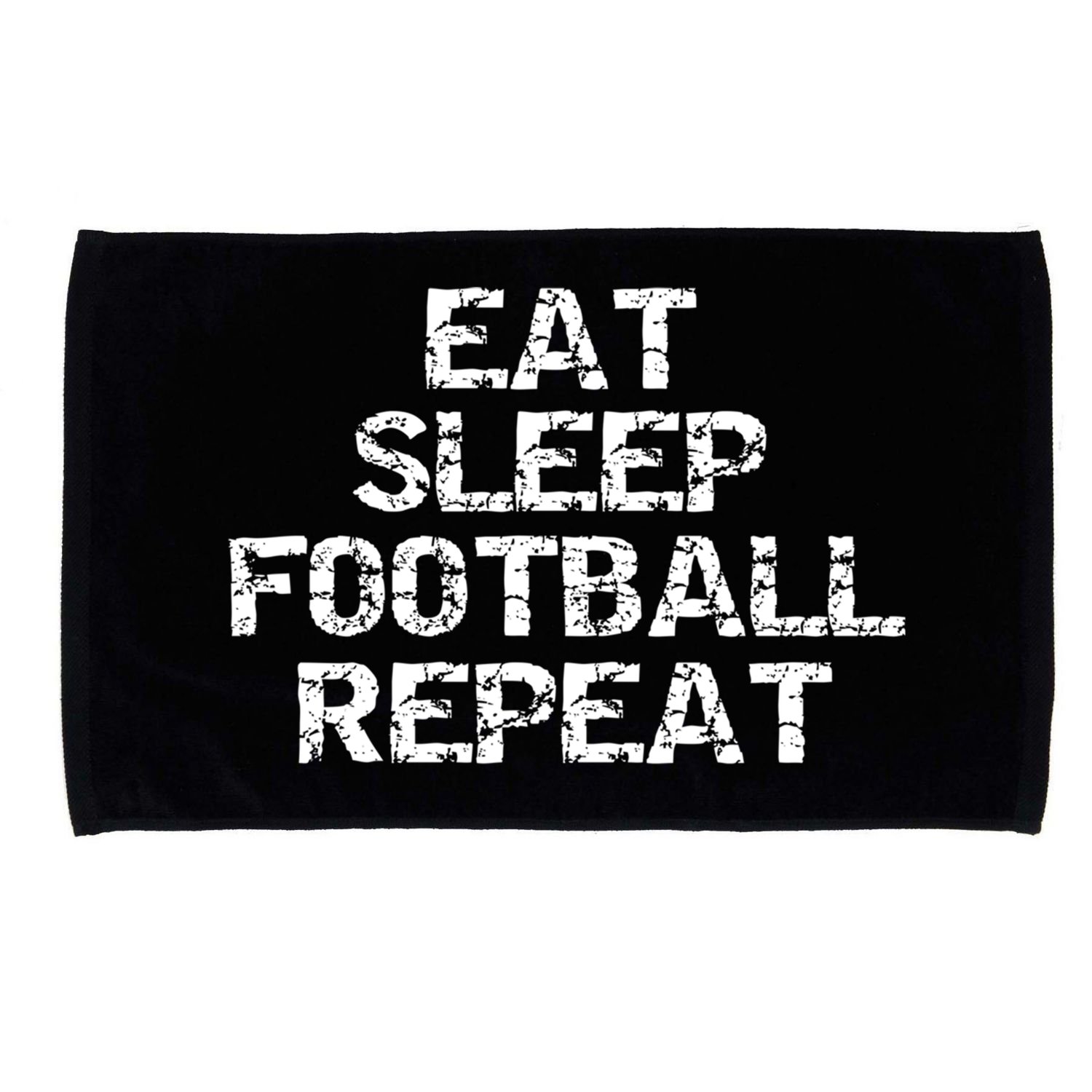 Funny Football Player Gift For Men Eat Sleep Football Repeat Meaningful Gift Microfiber Hand Towel