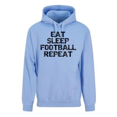 Funny Football Player Gift For Men Eat Sleep Football Repeat Meaningful Gift Unisex Surf Hoodie