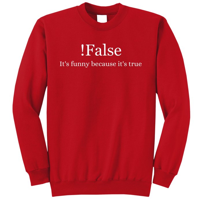 Funny False Programming Coding Gift For Programmers Sweatshirt