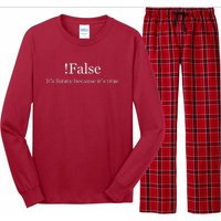 Funny False Programming Coding Gift For Programmers Long Sleeve Pajama Set