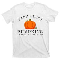 Farm Fresh Pumpkins Apples Hayrides Cider Thanksgiving Fall T-Shirt