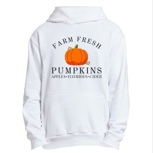 Farm Fresh Pumpkins Apples Hayrides Cider Thanksgiving Fall Urban Pullover Hoodie