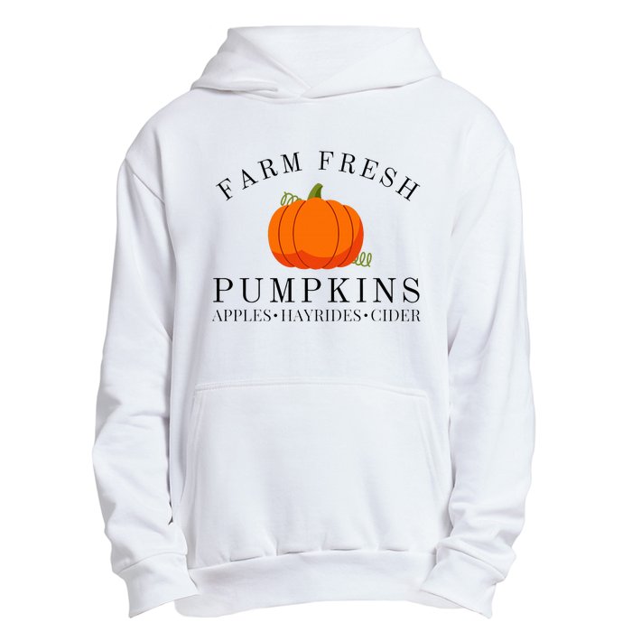 Farm Fresh Pumpkins Apples Hayrides Cider Thanksgiving Fall Urban Pullover Hoodie