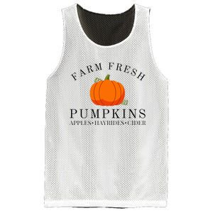 Farm Fresh Pumpkins Apples Hayrides Cider Thanksgiving Fall Mesh Reversible Basketball Jersey Tank