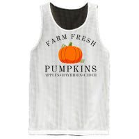 Farm Fresh Pumpkins Apples Hayrides Cider Thanksgiving Fall Mesh Reversible Basketball Jersey Tank