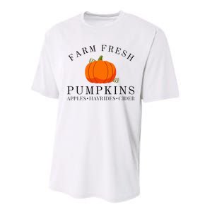 Farm Fresh Pumpkins Apples Hayrides Cider Thanksgiving Fall Performance Sprint T-Shirt