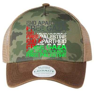 flag Free Palestine Arabic Palestine Gaza Jerusalem  Legacy Tie Dye Trucker Hat