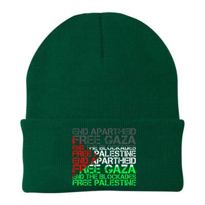 flag Free Palestine Arabic Palestine Gaza Jerusalem  Knit Cap Winter Beanie