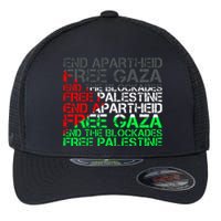 flag Free Palestine Arabic Palestine Gaza Jerusalem  Flexfit Unipanel Trucker Cap