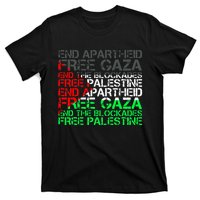 flag Free Palestine Arabic Palestine Gaza Jerusalem  T-Shirt