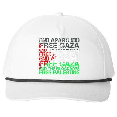 flag Free Palestine Arabic Palestine Gaza Jerusalem  Snapback Five-Panel Rope Hat