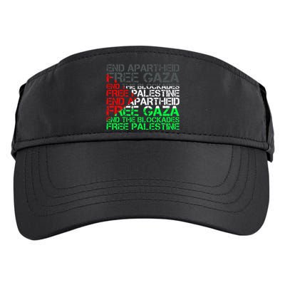 flag Free Palestine Arabic Palestine Gaza Jerusalem  Adult Drive Performance Visor