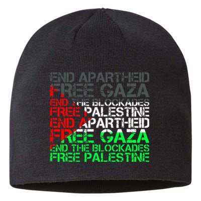 flag Free Palestine Arabic Palestine Gaza Jerusalem  Sustainable Beanie