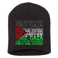 flag Free Palestine Arabic Palestine Gaza Jerusalem  Short Acrylic Beanie