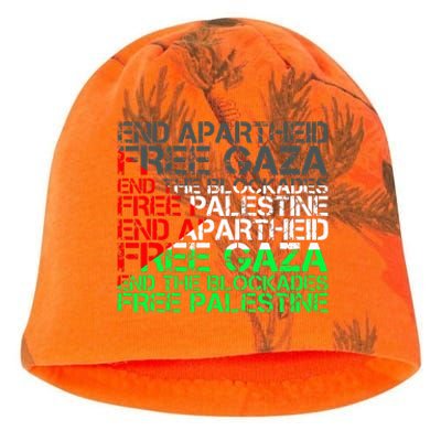 flag Free Palestine Arabic Palestine Gaza Jerusalem  Kati - Camo Knit Beanie