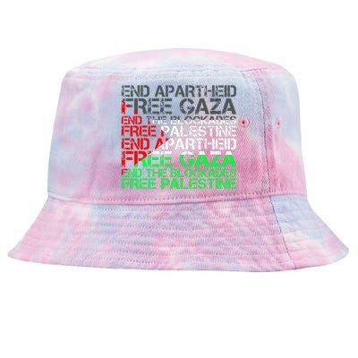 flag Free Palestine Arabic Palestine Gaza Jerusalem  Tie-Dyed Bucket Hat