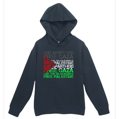 flag Free Palestine Arabic Palestine Gaza Jerusalem  Urban Pullover Hoodie