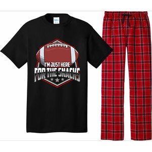 Funny Football Pun / I Am Just Here For The Snacks Meaningful Gift Pajama Set