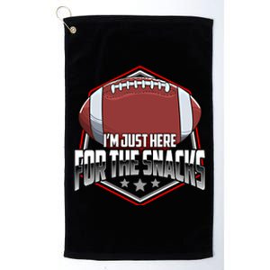 Funny Football Pun / I Am Just Here For The Snacks Meaningful Gift Platinum Collection Golf Towel