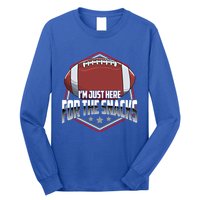 Funny Football Pun / I Am Just Here For The Snacks Meaningful Gift Long Sleeve Shirt