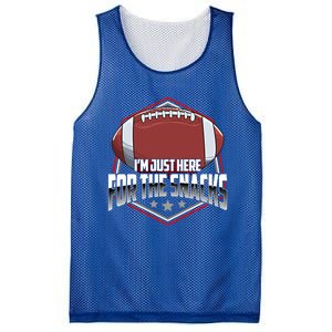 Funny Football Pun / I Am Just Here For The Snacks Meaningful Gift Mesh Reversible Basketball Jersey Tank