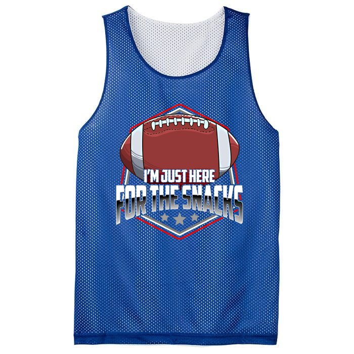 Funny Football Pun / I Am Just Here For The Snacks Meaningful Gift Mesh Reversible Basketball Jersey Tank