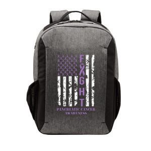 Fight Flag Purple Ribbon Support Pancreatic Cancer Awareness Vector Backpack