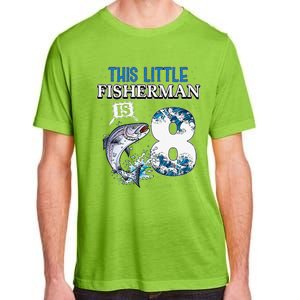 Funny Fishing Party 8 Year Old Birthday Fisherman 8th Fisher Adult ChromaSoft Performance T-Shirt