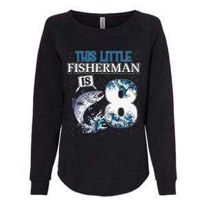 Funny Fishing Party 8 Year Old Birthday Fisherman 8th Fisher Womens California Wash Sweatshirt