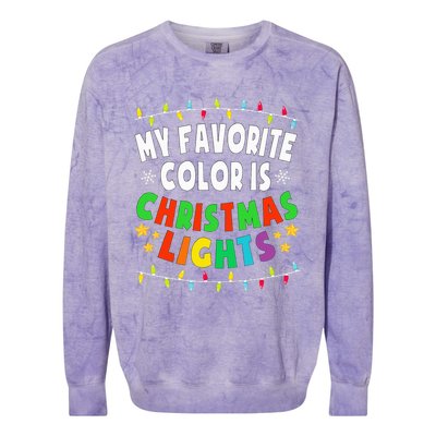 Festive Family Pajamas Celebrate with Christmas Lights Colorblast Crewneck Sweatshirt