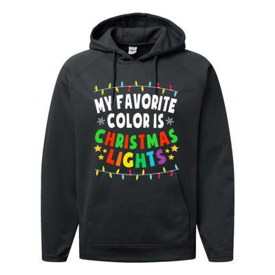 Festive Family Pajamas Celebrate with Christmas Lights Performance Fleece Hoodie