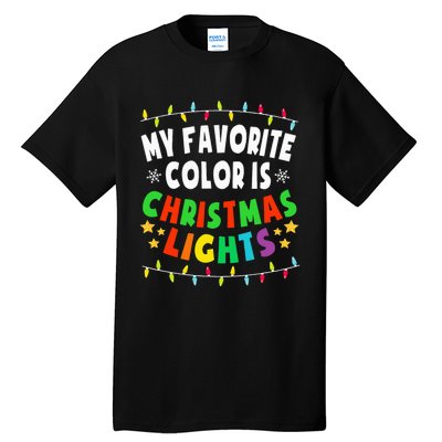 Festive Family Pajamas Celebrate with Christmas Lights Tall T-Shirt