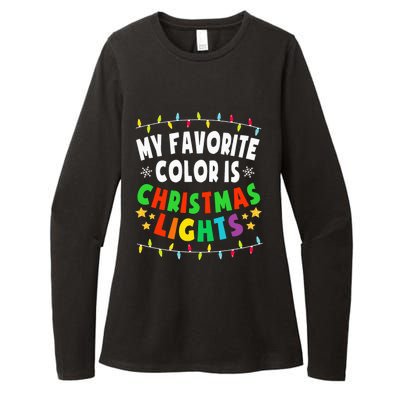 Festive Family Pajamas Celebrate with Christmas Lights Womens CVC Long Sleeve Shirt