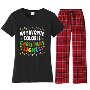 Festive Family Pajamas Celebrate with Christmas Lights Women's Flannel Pajama Set