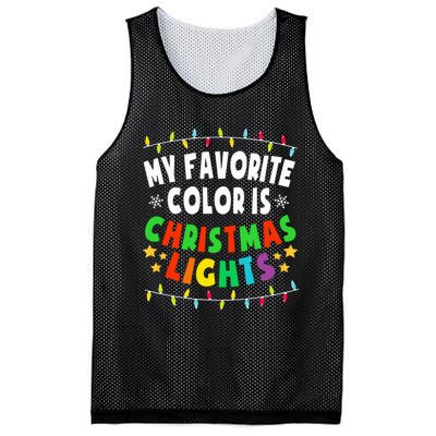 Festive Family Pajamas Celebrate with Christmas Lights Mesh Reversible Basketball Jersey Tank