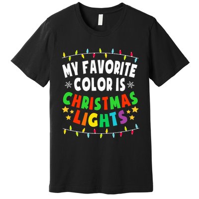 Festive Family Pajamas Celebrate with Christmas Lights Premium T-Shirt