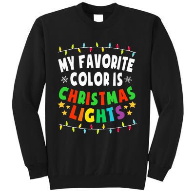 Festive Family Pajamas Celebrate with Christmas Lights Tall Sweatshirt