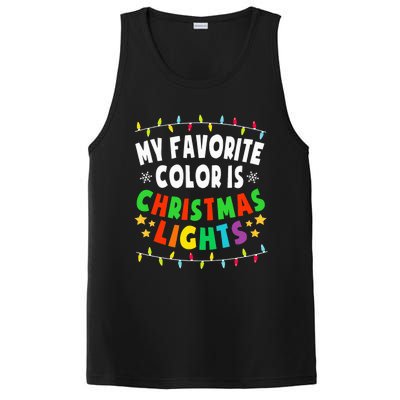 Festive Family Pajamas Celebrate with Christmas Lights PosiCharge Competitor Tank