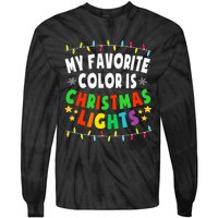 Festive Family Pajamas Celebrate with Christmas Lights Tie-Dye Long Sleeve Shirt