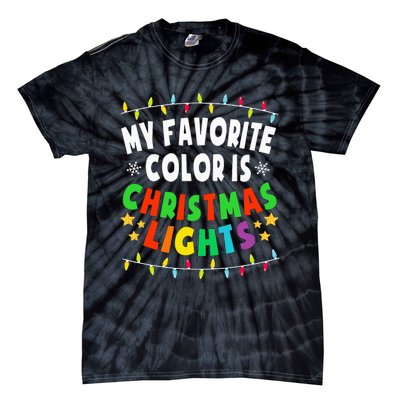 Festive Family Pajamas Celebrate with Christmas Lights Tie-Dye T-Shirt