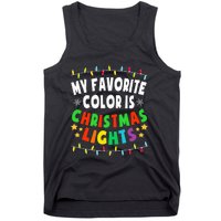 Festive Family Pajamas Celebrate with Christmas Lights Tank Top