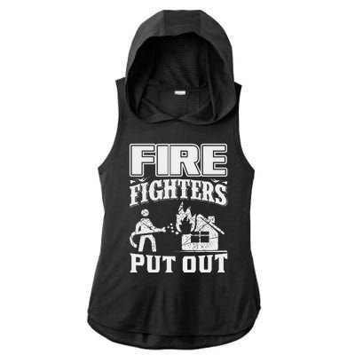 Fire Firefighters Put Out Ladies PosiCharge Tri-Blend Wicking Draft Hoodie Tank