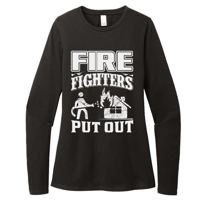 Fire Firefighters Put Out Womens CVC Long Sleeve Shirt