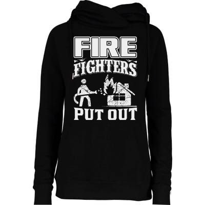 Fire Firefighters Put Out Womens Funnel Neck Pullover Hood