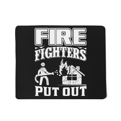 Fire Firefighters Put Out Mousepad