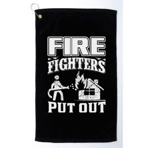 Fire Firefighters Put Out Platinum Collection Golf Towel