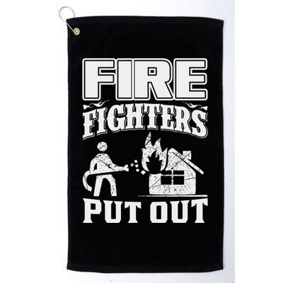 Fire Firefighters Put Out Platinum Collection Golf Towel