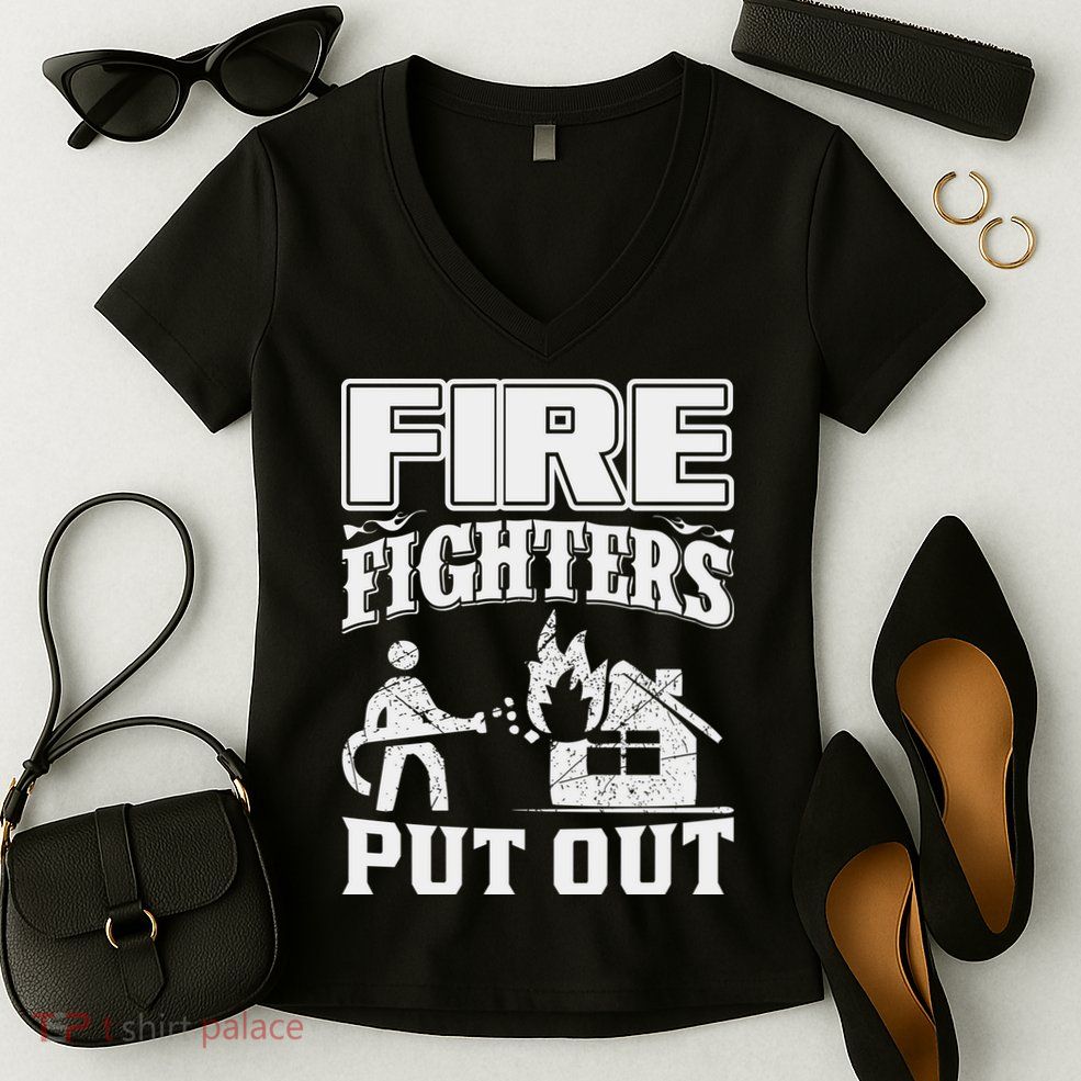 Fire Firefighters Put Out Women's V-Neck T-Shirt