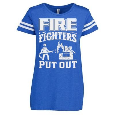 Fire Firefighters Put Out Enza Ladies Jersey Football T-Shirt