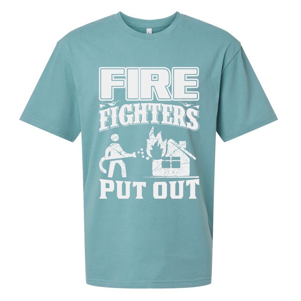 Fire Firefighters Put Out Sueded Cloud Jersey T-Shirt